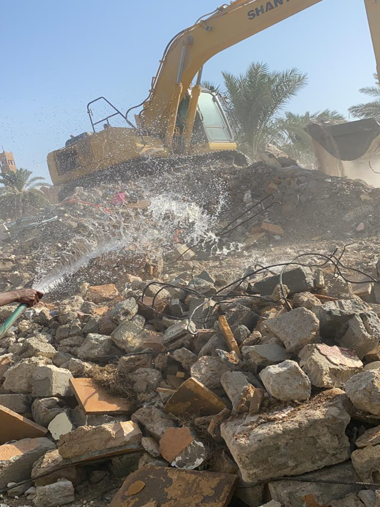 أعمال الهدم في وادي حنيفة 
